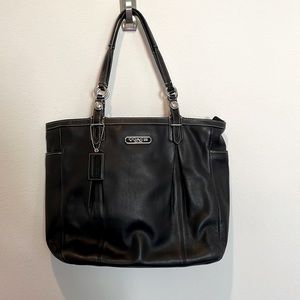 COACH Black Leather Tote Bag